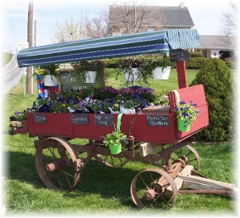 Country Flower Cart