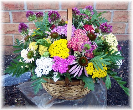 Flower basket prepared by Brooksyne