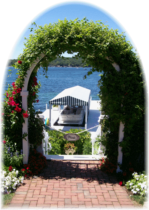 Lake Geneva Wisconsin dock archway 8/6/12