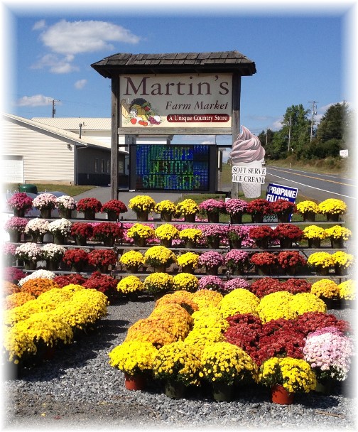 Martin Farm Market in Schuylkill County PA 9/18/14
