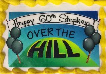 60th birthday cake "Over The Hill"