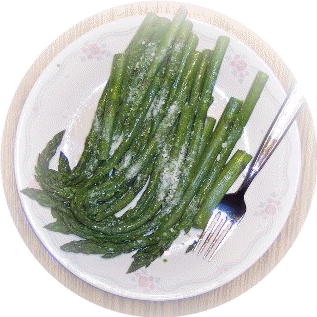 Plate of asparagus