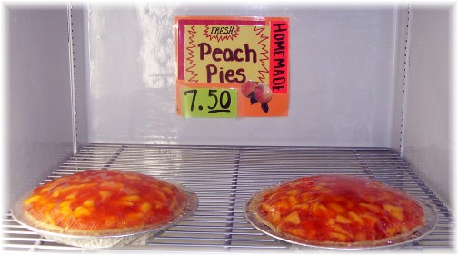 Peach pies for sale