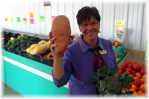 Brooksyne with giant sweet potato