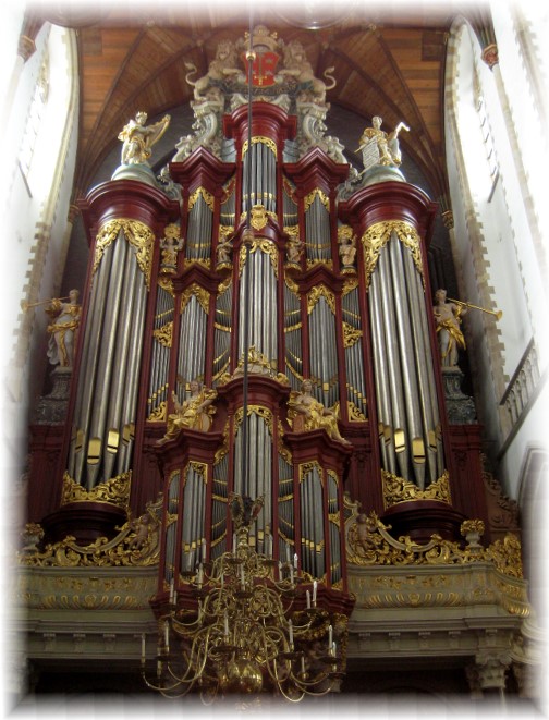 Pipe organ in Grand Church in Haarlem, Netherlands (photo by Dresselhaus)
