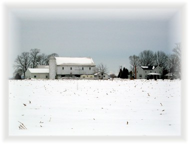 Lancaster County farm snowscape