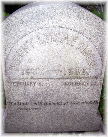 DL Moody tombstone, Northfield, MA