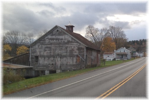 Barn ghost sign near Portlandville, NY 10/18/14