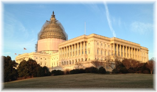US Capitol with scaffolding 1/23/15