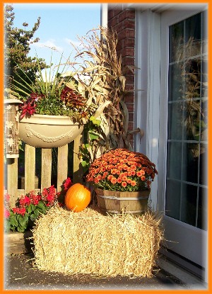 Autumn decoration at Weber home