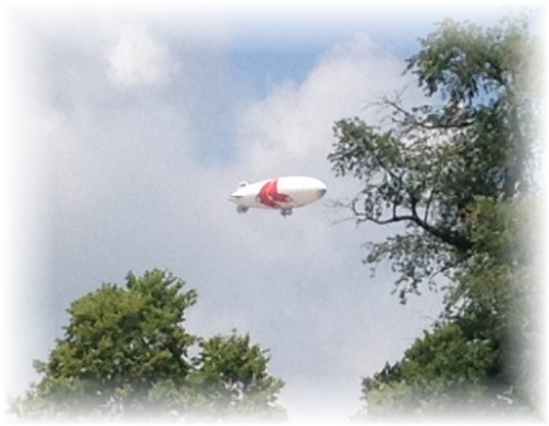 Blimp over our home 6/27/14