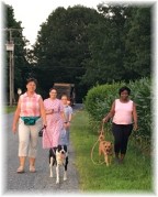 Walking friends on Kraybill Church Road 7/12/16