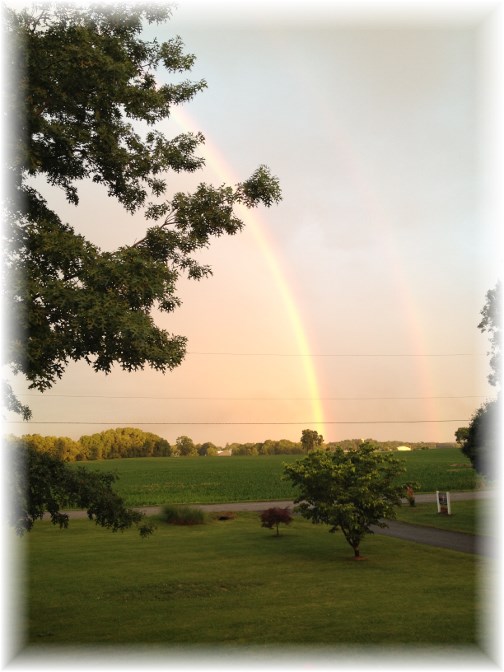 Kraybill Church Road rainbow 6/21/14