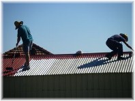 Painting barn roof