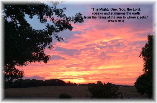 Sunset from Weber's porch 9/24/14 (photo by Ester