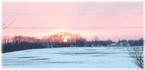 Winter sunset from Weber home 3/9/14