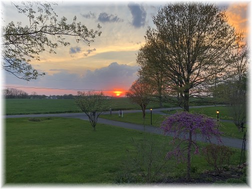 Sunset, Lancaster County, PA 5/3/18 (Click to enlarge)