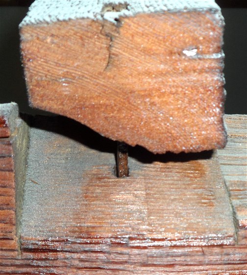 Lancaster County barn beam with square nail