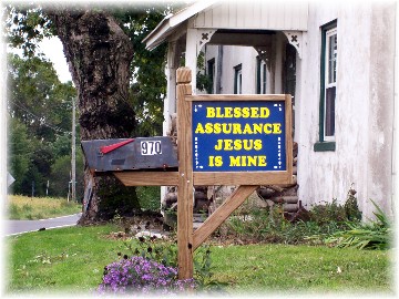 Witness sign on Colebrook Road near Mount Joy, Pennsylvania