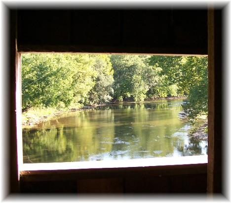 Window from Hunsecker's Mill covered bridge, Lancaster County, PA