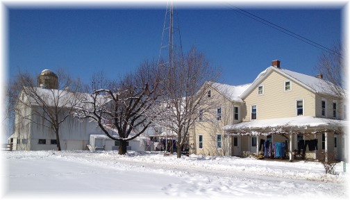 Lancaster farm scene after snowstorm 3/6/15 (Click to enlarge)