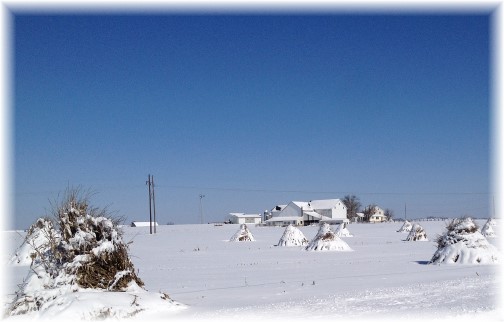 Lancaster farm scene after snowstorm 3/6/15 (Click to enlarge)