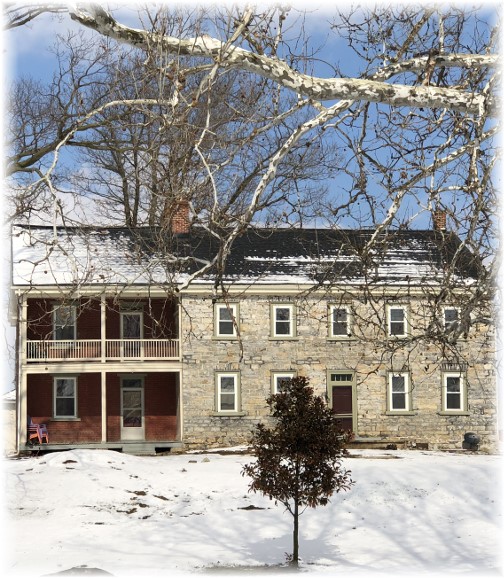 Kraybill Church Road farmhouse 2/18/18 (Click to enlarge)