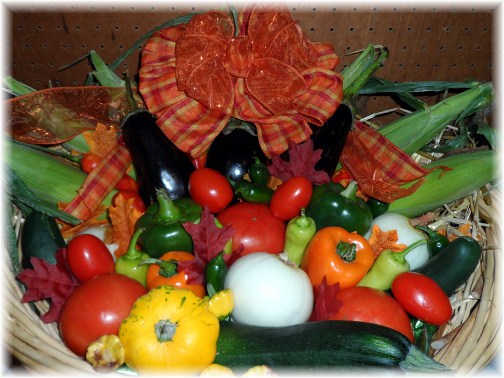 Produce display at Lampeter Fair 2012