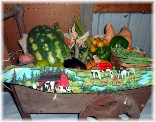 Produce display at Lampeter Fair 2012