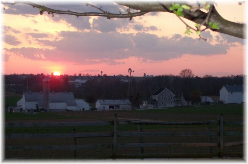 Lancaster County sunset 3/13/12