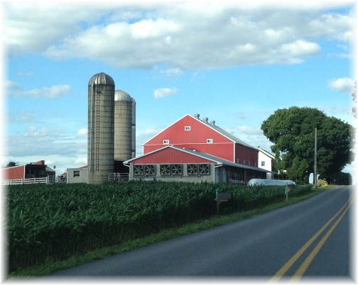 Lancaster County, PA farm with red barn 7/4/14