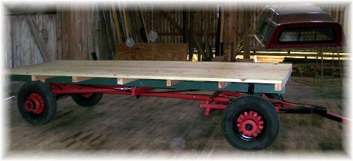 Restored wagon on Longenecker farm in Lancaster County PA