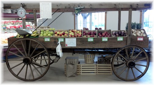 Produce cart at the Mount Joy Country Store