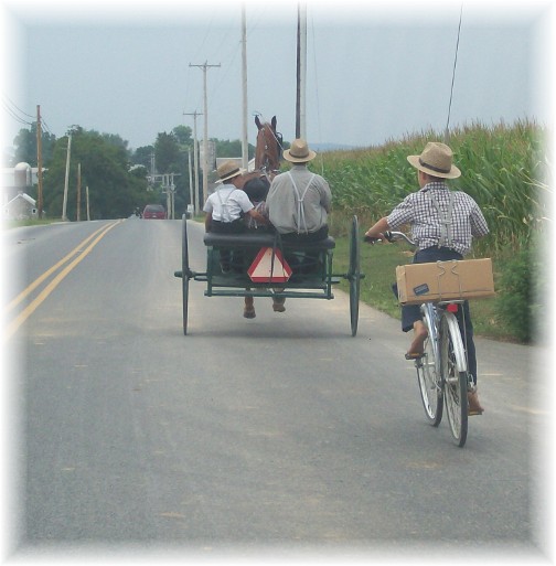 Lancaster County old-order Mennonite traffic 7/28/11