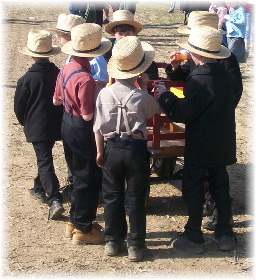 Amish boys at Penryn Mud Sale 3/17/12
