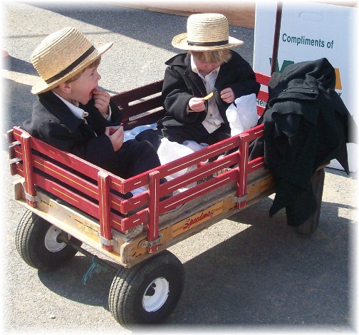 Little Amish boys at Penryn Mud Sale 3/17/12