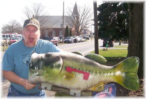 Mike with fish mailbox