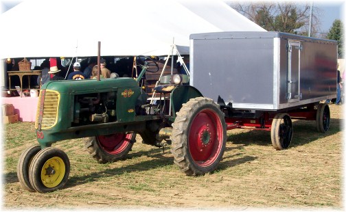 Tractor with Amish bench wagon