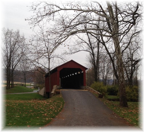 Poole Forge Covered Bridge, Lancaster County, PA 11/13/14 (Click to enlarge)
