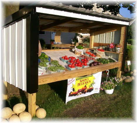 Produce stand in Lancaster County PA