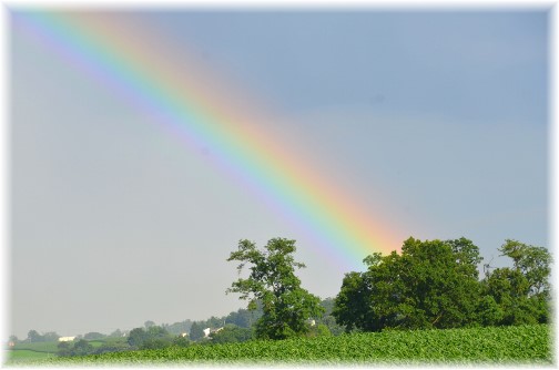 Rainbow over western Lancaster County 9/2/14 (Photo by Doris High)