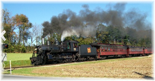 Strasburg steam train in Lancaster County, PA 10/25/11