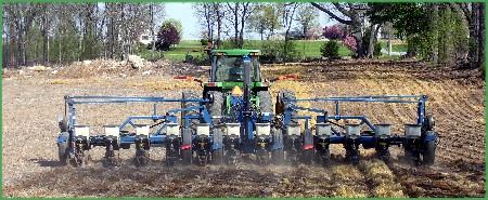 John Deere corn planting