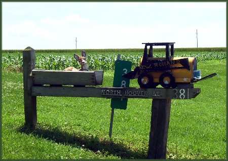 Amish team planting corn