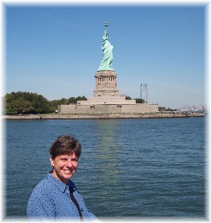 Brooksyne at Statue of Liberty