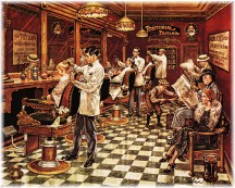 Old-fashioned barber shop