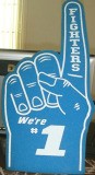 Foam hand sign "We're #1"