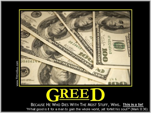Greed perspective poster