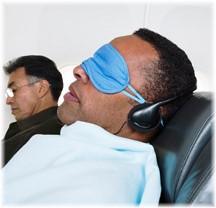 Headphones on airplane