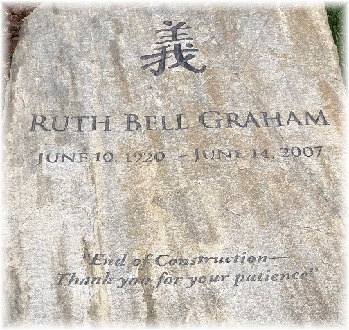 Ruth Bell Graham tombstone 3/19/18